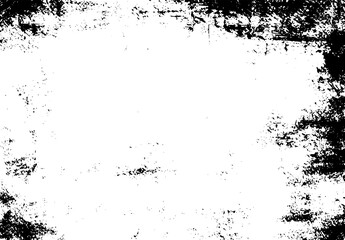 Grunge border texture background. Abstract frame overlay. PNG graphic illustration with transparent background.