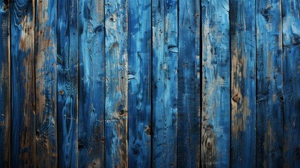 Fototapeta na wymiar Vivid turquoise paint bears the marks of extensive scratching, revealing a history of use on wooden planks. This colorful backdrop is both vibrant and worn.