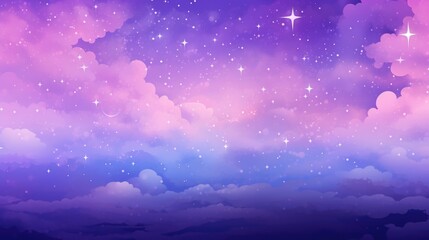 The background of the starry sky is in Lavender color