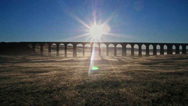 Aerial of The Ribblehead Viaduct at Dawn North Yorkshire
Settle, England, United Kingdom