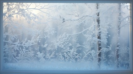 The frost background on the window is in ash color
