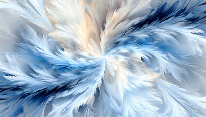 Frozen Beauty: Abstract Fractal Designs Capturing the Essence of Winters Ice and Bright Light