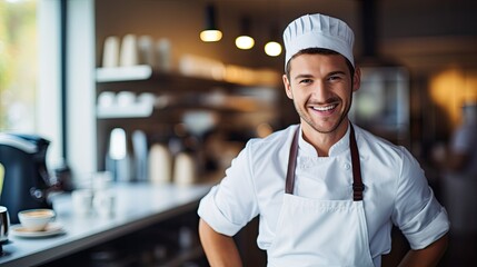 portrait of a chef in restaurant
