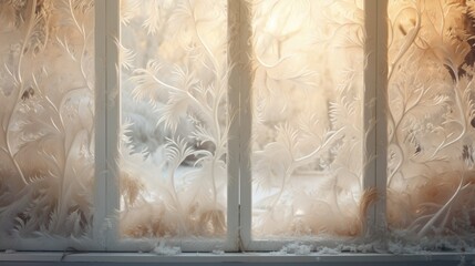 The frost background on the window is in umber color.