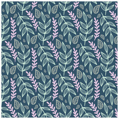 seamless floral pattern design, scarf pattern, seamless background with leaves