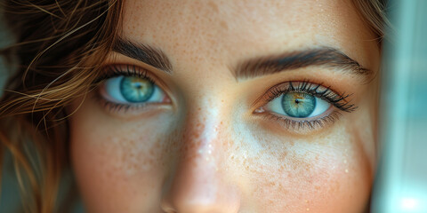 Obraz premium mirror picture of a beauty woman --ar 2:1 --style raw --stylize 750 --v 6 Job ID: 744323d6-bb94-4a07-8b2a-34b3dcb81df0