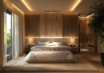modern interior with led backlight