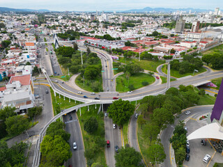 Intersection Harmony Drone View of Los Cubos and Avenida Vallarta in Guadalajara