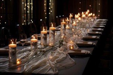 Ethereal Elegance Floating Candles and Gossamer
