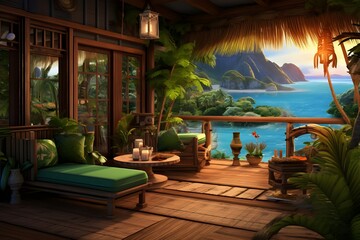 Obraz na płótnie Canvas Tropical Paradise Exotic Island Escape in Your.
