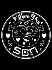 I Love My Son T-shirts and shirt designs. Looking for a unique t-shirt or shirt design that will show your love for your son? Design for t-shirts and shirts with the text 