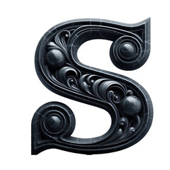 Isolated 3D Letter on a Clear PNG Canvas Generative AI