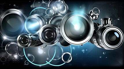 music background with speakers