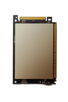 SSD top view, transparent background, isolated image, generative AI