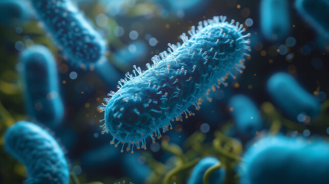 Fotografia al microscopio di batteri
