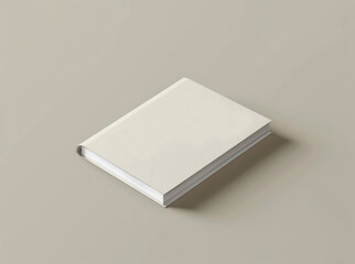 Blank book mockup on gray background. 