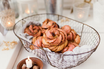 Traditional Swedish cardamom sweet buns
