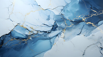 
Elegant Blue Marble Texture with Gold Veins.