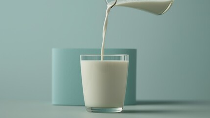 milk in a small glass generative ai