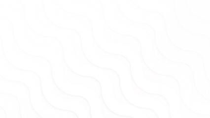 Abstract background with curvy or waving white lines with shadows on white. Abstract high resolution full frame modern template with copy space.