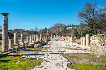 Scenic views from Stratonikeia, which hosted many civilizations from antiquity to modern times, is...