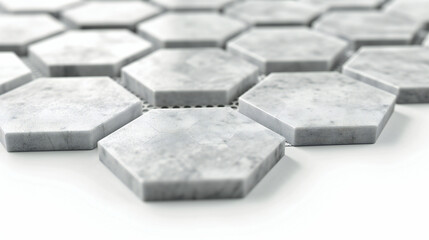 Textured hexagonal tile pattern, concept of modern and stylish surface design, decorative and geometric background
