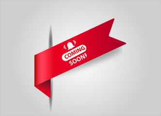 red flat sale banner for coming soon banner and poster