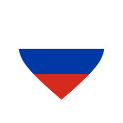 Russian flag heart shape icon