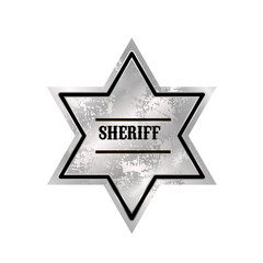 Sheriff star badge vector illustration