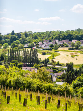 Countryside village scenery in Normandy