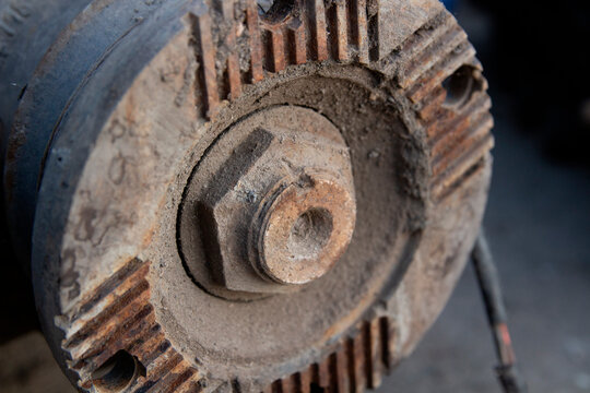 truck drive shaft flange. element of the vehicle chassis