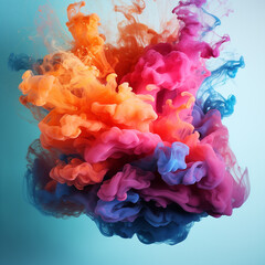 Fototapeta premium 3d rendered colorful smoked background made with generative AI