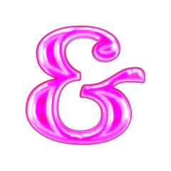 Neon purple character