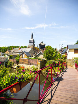 In the medieval city of Broglie, Normandy