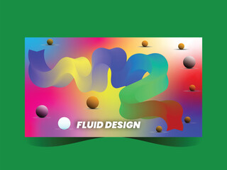 Abstract fluid landing page with gradient background
