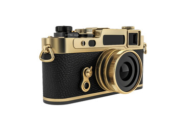 The Elegance of a Rangefinder Camera Isolated on Transparent Background.