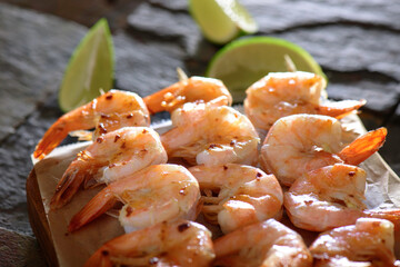 Grilled Shrimp Skewers: Delicious Seafood Delight (4K Ultra HD)