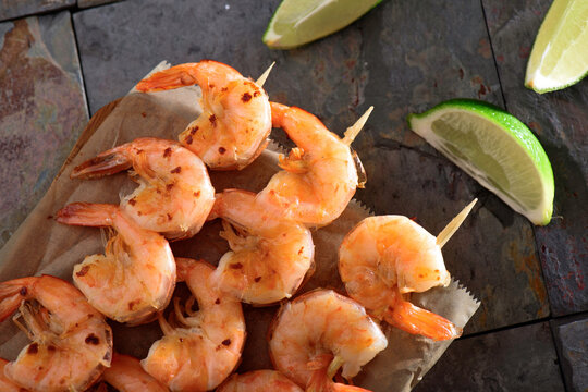Grilled Shrimp Skewers: Delicious Seafood Delight (4K Ultra HD)