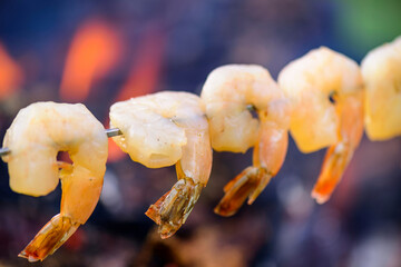 Grilled Shrimp Skewers: Delicious Seafood Delight (4K Ultra HD)