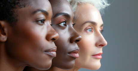 diverse woman portrait in row  - Powered by Adobe