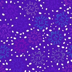 Abstract illumination seamless light bulbs pattern for wrapping paper and fabrics and kids print and school accessories