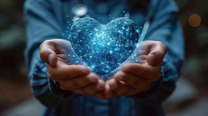 Abstract Heart Shape in Doctor's Hands. Medical and Self Care Concept. Preventin and Protection 