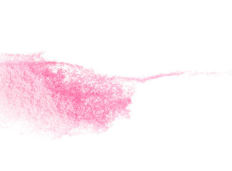 Small size pink Sand flying explosion, sweet sands grain wave explode. Abstract cloud fly. Pink...