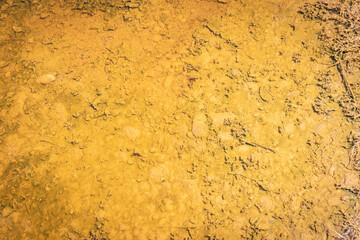 background of a brown puddle in the countryside