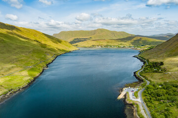 Killary Harbour or Killary fjord, a stunning fjord in the west of Ireland. North Connemara's...