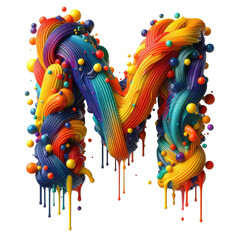 Obraz premium Isolated 3D Letter on a Clear PNG Canvas Generative AI