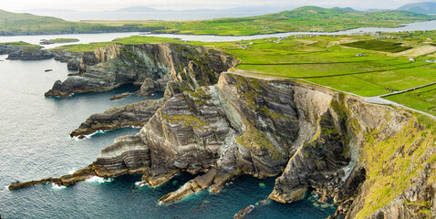 Kerry Cliffs, widely accepted as the most spectacular cliffs in County Kerry, Ireland. Tourist...