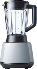 Vegetable and fruit juicer on transparent background. Grey blender.