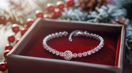 elegant necklace and bracelet in a gift box