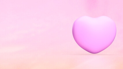 The Heart for love or health concept 3d rendering..